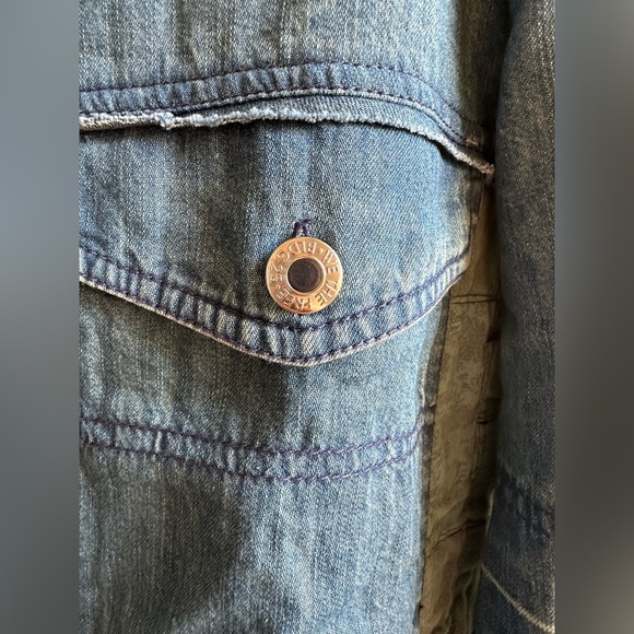 NWT We The Free Heritage Quilted Shirt Jacket S Hay Tint Wash Blue Light Shacket - Picture 7 of 9